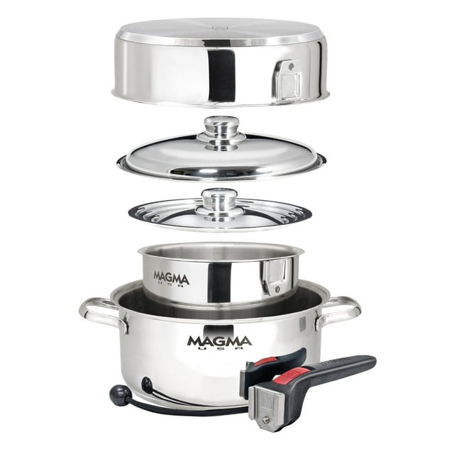 Juego de utensilios de cocina MAGMA, 7 piezas, de acero inoxidable, aptos para horno de inducción