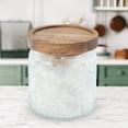 thumbnail image 2 of Ofertas Únicas 1 Pc Tarro de Vidrio Decorativo con Tapa Patrón de Hoja Contenedores Multipropósito [15.22oz], 2 of 5