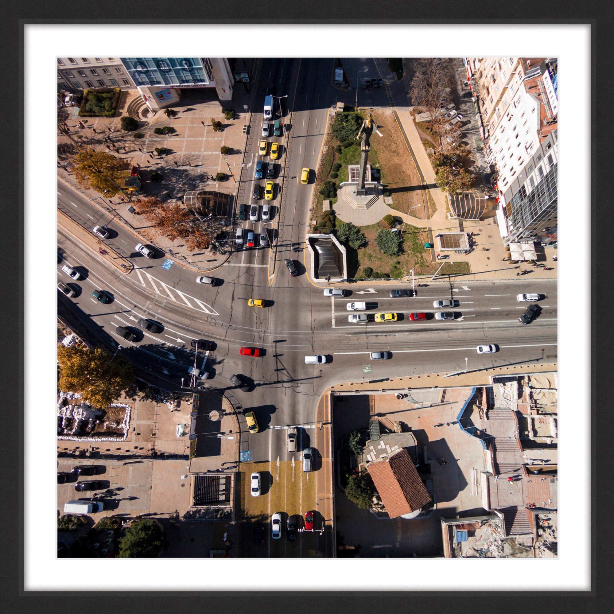"Midday Traffic" Framed Painting Art Print, 12.0" x 1.5"