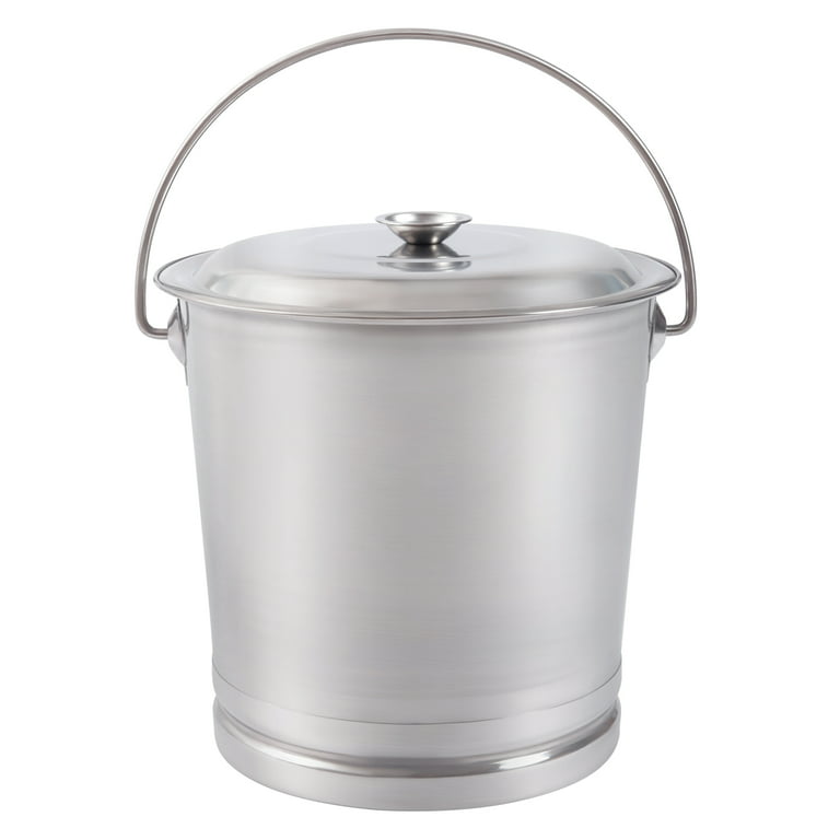 Stainless Steel Milk Pail Bucket with Lid & Handle
