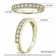 thumbnail image 4 of Vir Jewels 1/2 CTTW Diamond Wedding Band with Milgrain 14K Yellow Gold Prong Set Size 7.5 Female Adult, 4 of 6