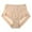 Beige, variant on TMOYZQ Seamless Underwear for Women Sexy High Waist No Show Panties Breathable Tummy Control See Through Stretch Briefs Regular & Plus Size