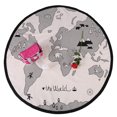 thumbnail image 4 of Qiilu 135cm Baby Round Carpet Playing Mat World Map Floor Kid Crawling Pad Rug ,Baby Play Mat, Baby Playing Mat, 4 of 13