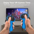 thumbnail image 3 of 1 par de fundas de empuñadura con correa ajustable para nudillos de silicona para Meta Quest Pro VR, 3 of 8