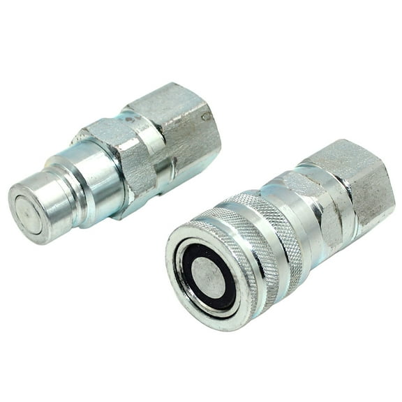 RAParts 1/2 NPT Flat Face Hydraulic Quick Connect Couplers Coupling Loader Fits Bobcat