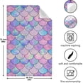 thumbnail image 3 of GZHJMY Kitchen Dish Towels, Mermaid Fish Scale Kitchen Towels Set of 4 Super Soft Absorbent Dish Towels Set Microfiber Polyester Kitchen Dish Cloths Decorative Tea Towels, 28x18 Inch Washcloths, 3 of 7