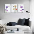thumbnail image 3 of Dandelion and Butterfly purple flowers Canvas Prints Wall Art Paintings Abstract Wall Artworks Pictures for Living Room Bedroom Decoration, 12x16 inch/piece, 3 Panels bathroom Wall decor posters, 3 of 6