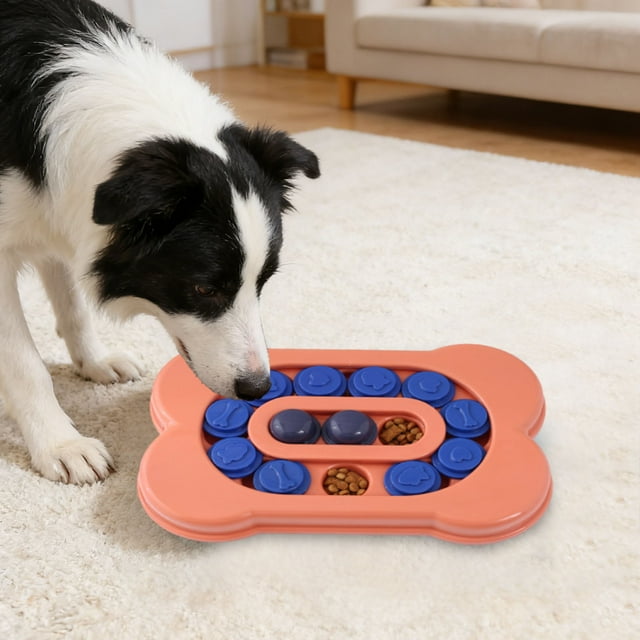 BotaniNest Puzzle Interactive For IQ Training Mental Enrichment Bone Shape Puppy Dispensing Game