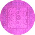 thumbnail image 1 of Ahgly Company Indoor Round Oriental Pink Industrial Area Rugs, 5' Round, 1 of 4