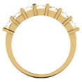 thumbnail image 5 of 2.03 ct Brilliant Princess Cut Natural Morganite 14k Yellow Gold Eternity Band SZ 10.5, 5 of 6