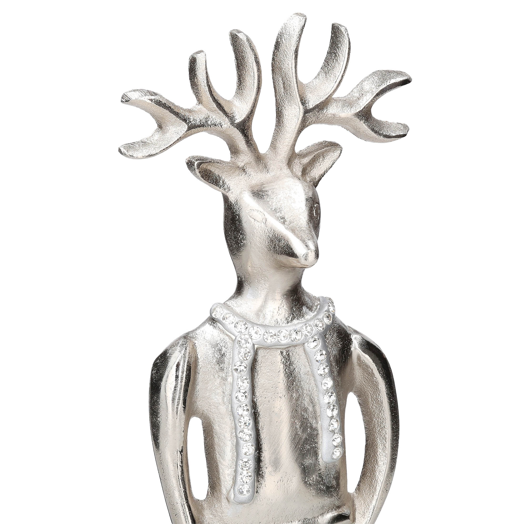 Metal Deer Man Christmas Decoration, Silver, 16", by Holiday Time
