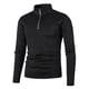 thumbnail image 4 of pstuiky hombres de manga larga, Suéter de manga larga con cuello alto y cremallera de color liso para hombre Tops casuales para hombres m, 4 of 4