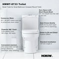thumbnail image 4 of HOROW Small One Piece Toilets w/ Seat High Short Compact Bathroom Commode Water Closet 12'' Rough-in, 4 of 12