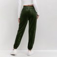 thumbnail image 7 of ClodeEU Women's Velvet Jogger Pants with Stretch Waist and Pockets,Trendy Casual Sweat Pant Army Green,Womens Plus M, 7 of 7