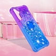 thumbnail image 6 of Clear Case for Samsung Galaxy A54 with Kickstand for Girls Women, Liquid Glitter Sparkle Bling Cute Case Gradient Quicksand Cover for Samsung Galaxy A54 JB Purple Navy, 6 of 7