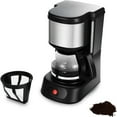 thumbnail image 1 of 5 Cup Coffee Maker, Drip Coffee Machine with Glass Carafe, Reusable Filter - YD011, 1 of 5