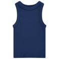 thumbnail image 3 of BTween Girls 4 Pack Ribbed Tank Tops Sleeveless Cotton Blend Tees for Everyday Wear, Layering, or Summer Outfits, Blue, 5, 3 of 5