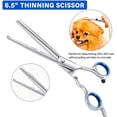 thumbnail image 4 of 6-in-1 Dog Grooming Scissors Kit, Stainless Steel Dog Scissors for Grooming with Curved Scissors & Comb, for Home & Professional Pet Grooming, Blue, 4 of 7