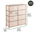 thumbnail image 2 of mDesign Large Storage Dresser Furniture, 8 Fabric Drawers, Light Pink/Rose Gold, 2 of 7