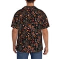thumbnail image 5 of Daiia Floral Men's Linen Shirts Short Sleeve Casual Shirts Button Down Shirt for Men Beach Summer Wedding Shirt-X-Large, 5 of 7