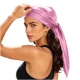 thumbnail image 3 of Fewfanhot Women Satin Square Head Scarf Pre Tied Bandana Silky Hair Wrap Turban Head Cover, 3 of 7