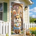 thumbnail image 5 of Antqov Happy Easter Door Cover 71x35" Easter Bunny Eggs Door Cover Hanging Banners Signs Spring Backdrops Party Decoration for Outdoor Home Party Holiday Supplies, 5 of 6