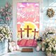 thumbnail image 4 of CaiYueKe Easter Door Curtain Spring Holiday Decorations Bunny Egg Pattern Party Supplies Wall Hanging Decorative Banner for Home Indoor Outdoor Festival Celebration, 4 of 9