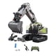 thumbnail image 3 of Excavadora de ingeniería de juguete de construcción de control remoto con rotación de 360 ​​grados verde, 3 of 8