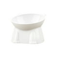 thumbnail image 2 of Raised Cat Food Bowl – Ceramic Elevated 15° Tilted Cat Bowl for Whisker & Neck Fatigue, Dishwasher Safe – Non-Slip & Anti Vomiting Ergonomic Design （White）, 2 of 6