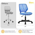 thumbnail image 6 of CQAOE Students Desk Chair Low-Back Armless Study Chair Cute with Lumbar Support Adjustable Height for Youth, Blue, 6 of 10