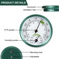 thumbnail image 2 of TFixol Compact Wall-Mounted Hygrometer for Indoor Temperature and Humidity Monitoring, Ideal for Homes and Offices, Battery-Free, Green Finish, Aluminum Build, 2 of 6
