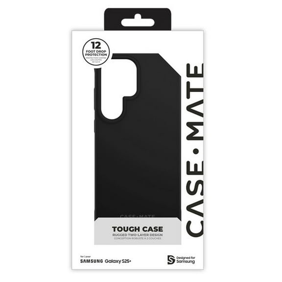 Case-Mate Tough Case & Screen Protector Bundle for Smasung Galaxy S25  Plus - Black