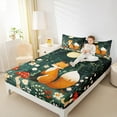 thumbnail image 4 of Manfei Cute Wild Fox Bed Sheets Set Twin Size,Cartoon Mushroom Bedding Sets Twin Size,Graffiti Flower Floral Bed Sheets Twin For Girls,Breathable Bedroom Decor,3 Pieces, 4 of 7