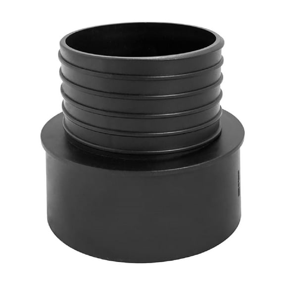 POWERTEC Threaded Dust Collection Quick Coupler Adapter, 5" x 4", Black, 70186