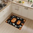 thumbnail image 2 of ODIKA 3'x5' Washable Accent Rug Halloween Spooky Lantern Ghost Skull Flying Bat Fiber Doormat for Bedside, Nursery Room, Pet Friendly & Non-Shedding, 2 of 7