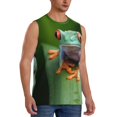 thumbnail image 2 of Balery Red-Eyed Tree Frog Camisetas sin mangas para hombre, absorbe la humedad y protege contra el mal olor.-X-Large, 2 of 7