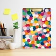 thumbnail image 2 of FORMRS Acrylic Clipboard with Low Profile Clip Standard A4 Letter Size, 12.5" x 9", Dark Colorful Circles, 2 of 8