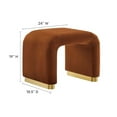 thumbnail image 2 of Modway Koda Tabouret Ou Table d'Appoint en Velours Performance 24 Pouces, Couleur Laiton Rouille, 24 Pouces, 2 of 3