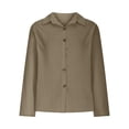 thumbnail image 1 of Timegard Long Sleeve Shirts for Women Cotton Linen Lightweight Button up Tops Blouse Fall Solid Color, 1 of 5