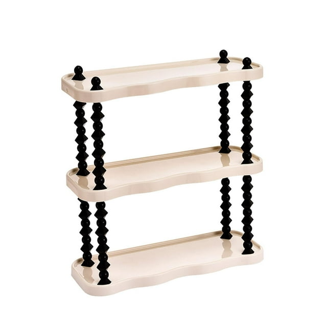 GUOOL Counter Shelf Desktop Bookshelf Supplies Storage Rack for Living Room Office 3 Tier Narrow