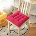 thumbnail image 3 of SDJMa Velvet Soft Square Chair Pad,Square Chair Cushion for Dining Office, Floor Seating for Adults, Thick Seat Cushion for Yoga Living Room, for Classroom, Nursery(Hot Pink), 3 of 5