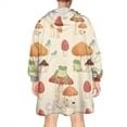 thumbnail image 2 of Red Mushroom Frog Light Pattern Wearable Oversized Blanket,Wearable Blanket Hoodie for Adults,Cozy Hooded Blankets with Super Pockets,Super Warm Fuzzy Pullover for Women & Men, 2 of 6