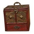 thumbnail image 4 of Caja de almacenamiento de madera con espejo, caja decorativa, contenedor de exhibición de adornos de escritorio narcisos, 4 of 7