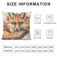 thumbnail image 5 of Qinduosi Watercolor Painting Cute Little Fox Flower Stylish Printed Throw Pillow Case Home Decor Bed Sofa Double Side Print Soft Square Cushion Cover with  White, 5 of 5