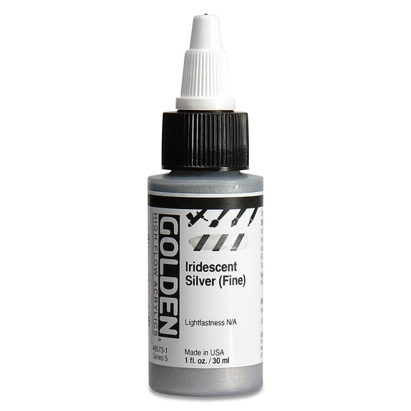Golden High Flow Acrylics 1 oz., Iridescent Silver Fine