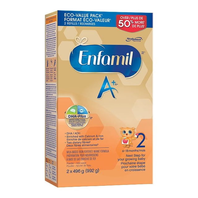 Enfamil A+ Stage 2, Baby Formula, Infant Formula, 6-18 month olds, Powder Refill, 992g