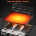 thumbnail image 3 of Tcisa 2 Burner Propane Gas Griddle with Standing Cart, Flat Top Grill with Hood for Camping, Tailgating, Backyard, 3 of 8