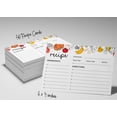 thumbnail image 6 of Inkdotpot 4x6 Inch Recipe Cards (Set of 50) , Thick Double Sided Premium Card Stock- Modern Style White Recipe Notecards for Weddings- Bridal- Baby Shower - veggies & fruits Theme, 6 of 6