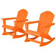 thumbnail image 4 of Chaise à Bascule Extérieure en Plastique HDPE Orange (Ensemble de 2), 4 of 6