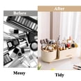 thumbnail image 4 of Organizador de maquillaje Zufudo 3016 con cajón giratorio 360°, color crema, 4 of 7